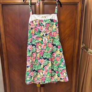 Lilly Pulitzer  Sundress with Pink and Green Pattern size 12